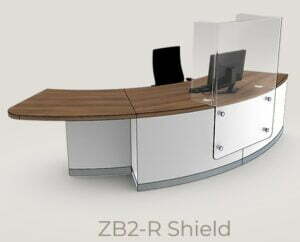 Zed Shield Reception Desk - ZB2-R Shield