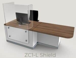 Zed Shield Reception Desk - ZC1-L Shield