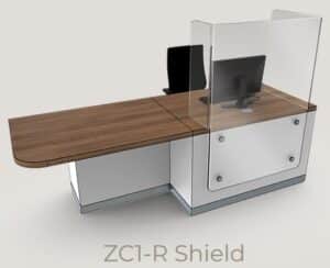 Zed Shield Reception Desk - ZC1-R Shield