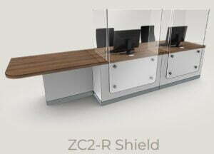 Zed Shield Reception Desk - ZC2-R Shield