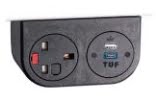 Zee Bench Desk Accessories -BPM basic power module with 1 x power and twin USB charging