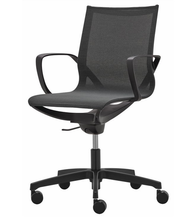 Zero G Workchair all black chair with arms