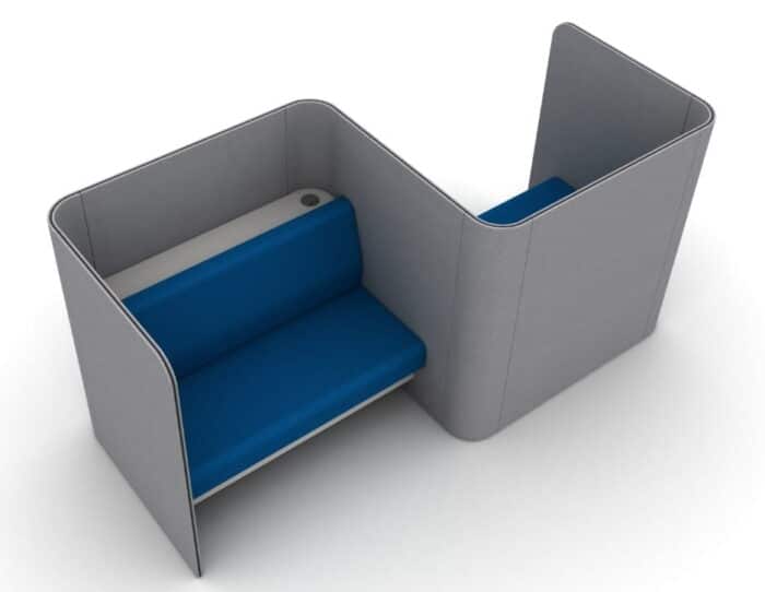 Zone Seating aerial view of two double seat modules 1100mm or 1350mm high