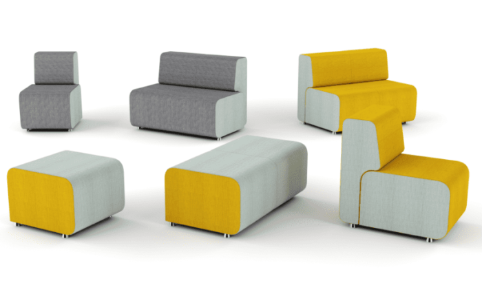 Ally Modular Seating group of low back units