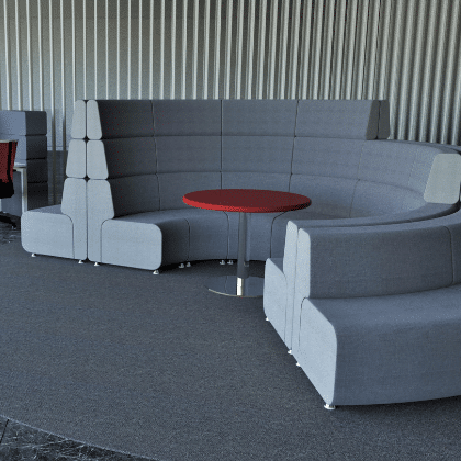 Ally Modular Seating high and low back circular configuration