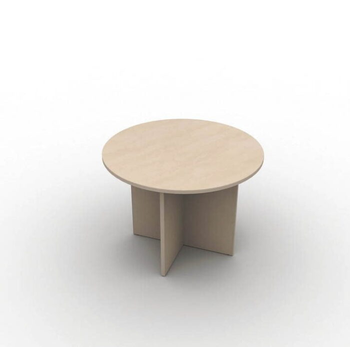 Arrow Meeting Table With Round Top In Maple