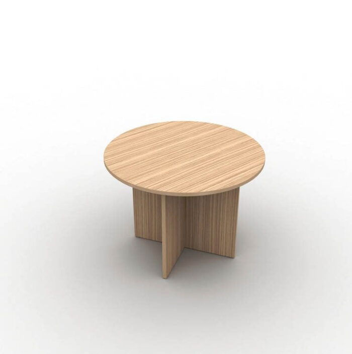 Arrow Meeting Table With Round Top In Oak