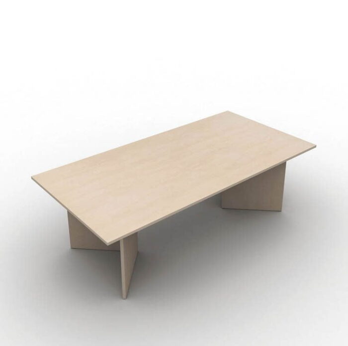 Arrow Meeting Table With Rectangular Top In Maple