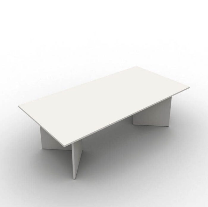 Arrow Meeting Table With Rectangular Top In White