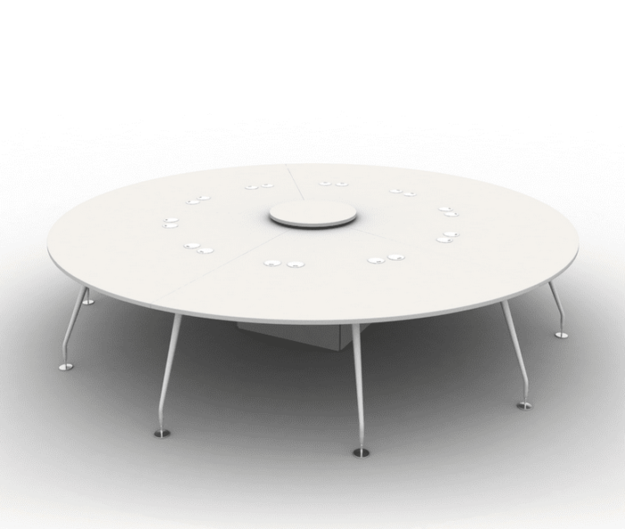 Arthur Desk With Round Top For 8 People