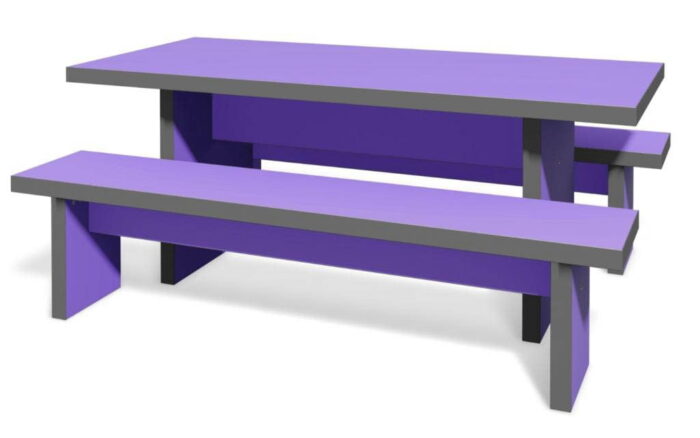 Block Classic Raw Bench in purple