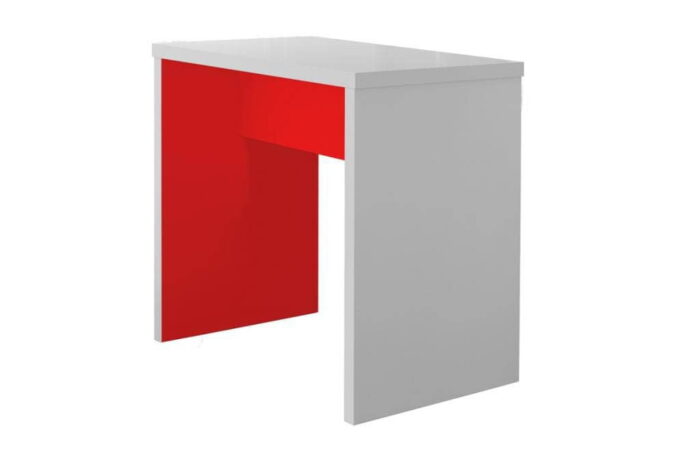 Block Poseur Breakout Bench in white and red