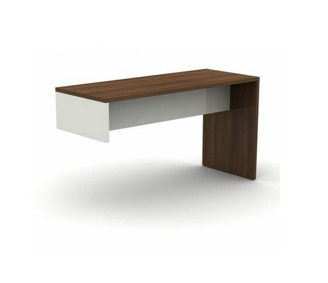 Breakout Bar with panel end in walnut and contrast modesty panel