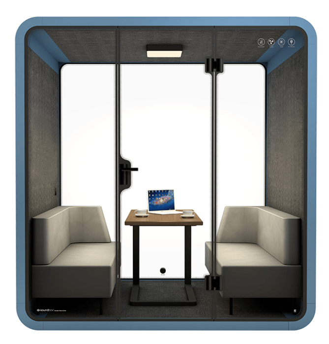 Capsule Office Pod with seating and table