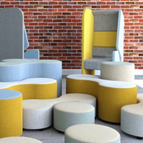 Circa Modular Soft Seating group of high and low modules