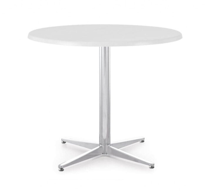 Circular Breakout And Dining Table with white top