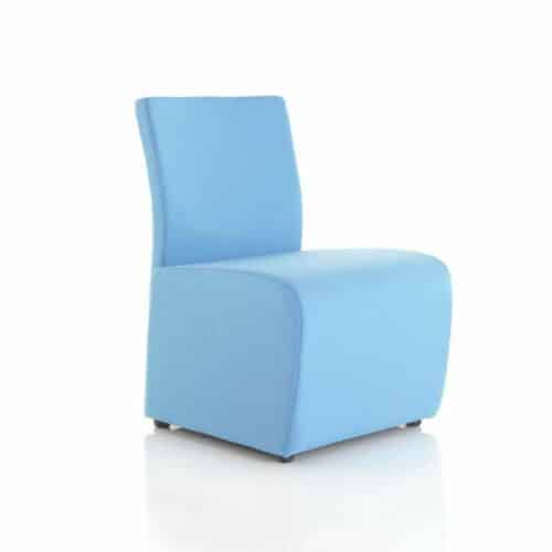 Cleo Reception Chair in pale blue fabric
