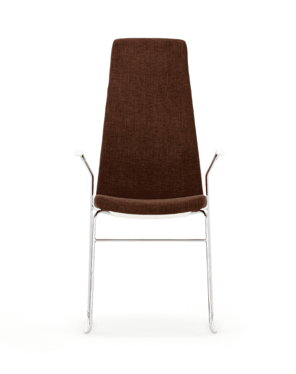 Confer Stacking Conference Chair showing front view of high back chair