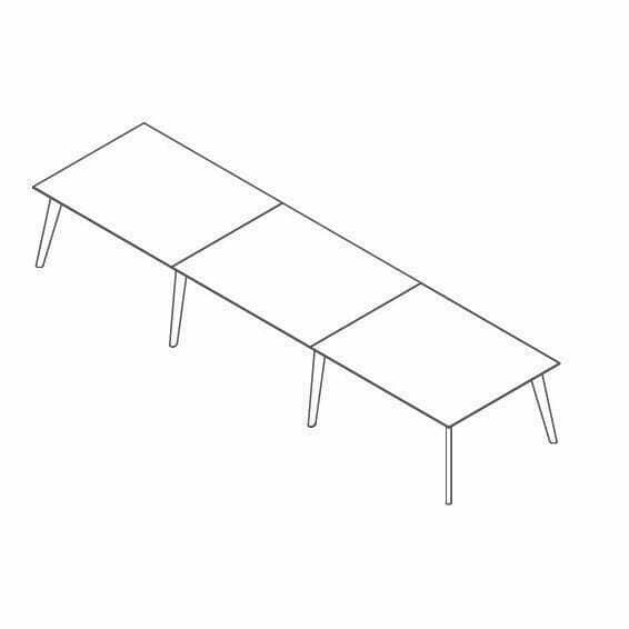 CUBB-RCM-07 - Rectangular Meeting Table 4500mm x 12000mm x 740mm high