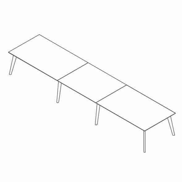 CUBB-RCM-08 - Rectangular Meeting Table 5300mm x 12000mm x 740mm high