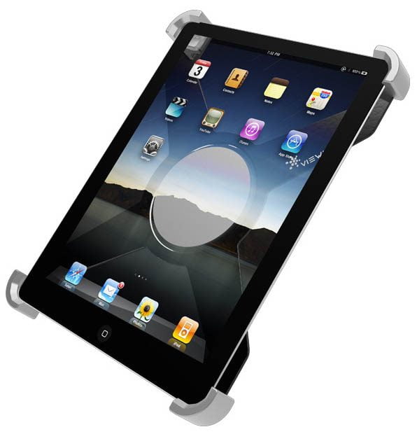 Dataflex 58.033 ViewLite iPad Holder shown with iPad fitted