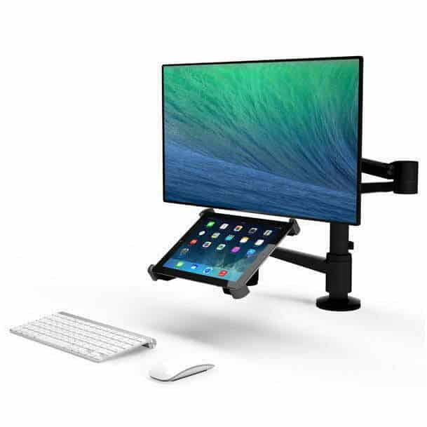 Dataflex 58.033 ViewLite iPad Holder shown with a monitor