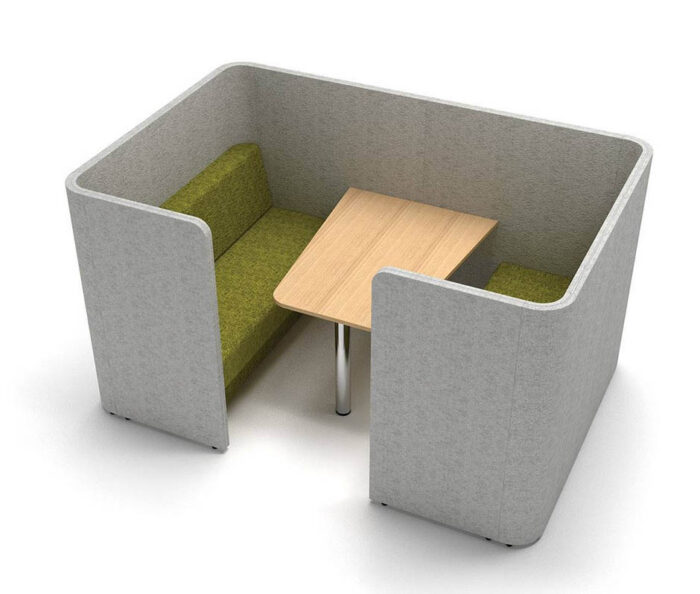 Den Dining 4 seater 1350mm high booth with table