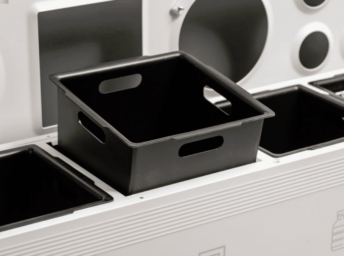 Ditch Recycling Bin showing removable internal liner