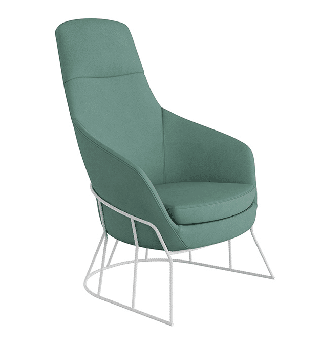 Drive Soft Seating high back chair with foundry metal frame DRHBFB/*