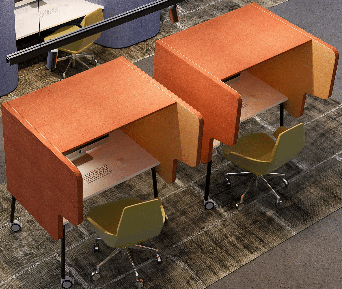 Flexi Hood Desks Placed Side By Side
