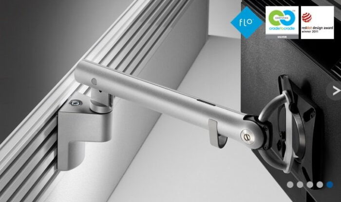 Flo Monitor Arm WIth Rail Mount