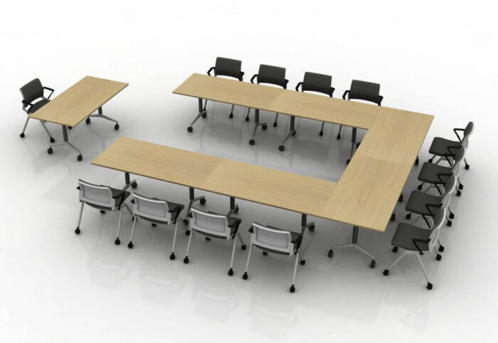 Folding Tables configured in a U-shape