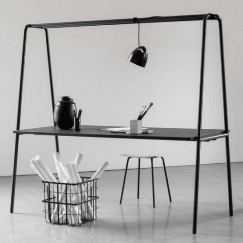 FourReal A Table with suspended lamp and stool