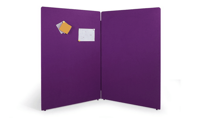 Gemini Privacy Screen duo of panels in purple fabric