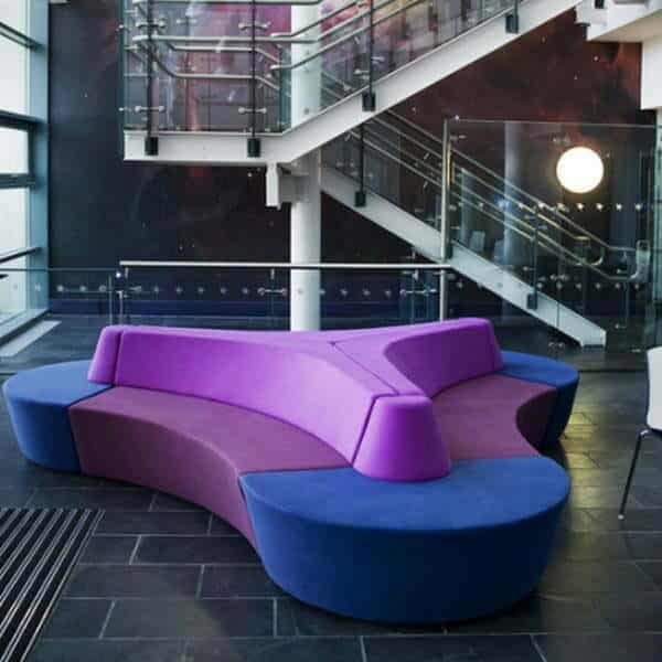 Horizon Soft Seating Modules in traingular configuration