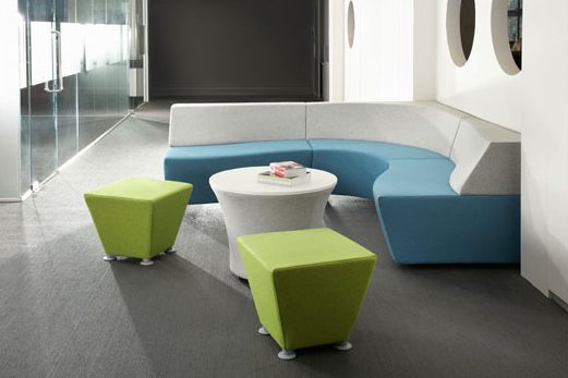 Horizon Soft Seating Modules around a coffee table