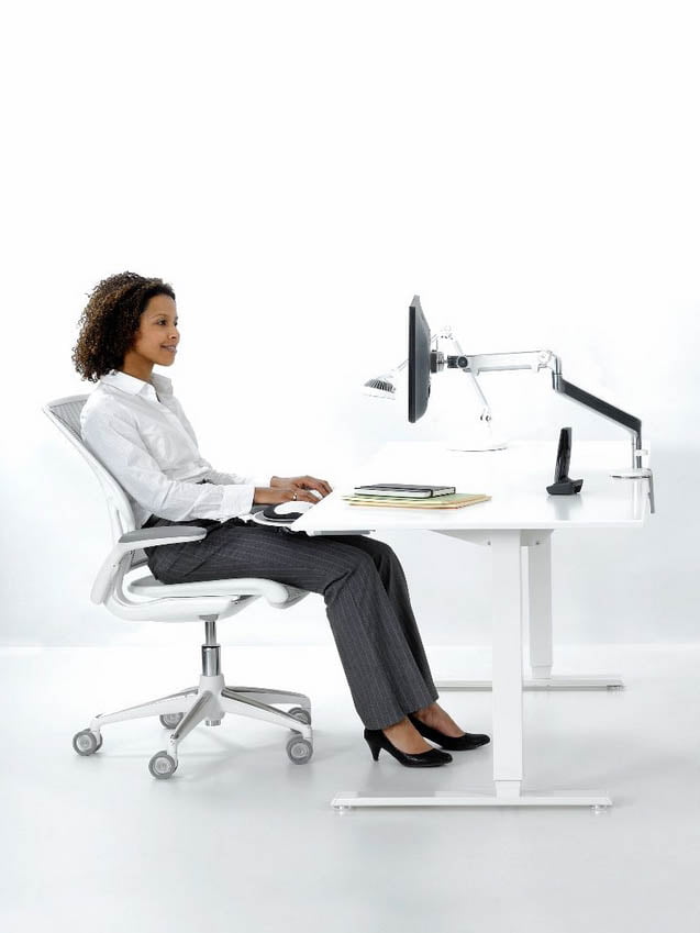 Humanscale M2 Monitor Arm Extended Towards User
