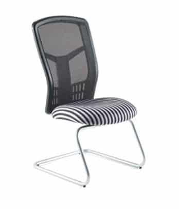 Hybrid Mesh Visitor Chair with a cantilever frame and no arms HBCL