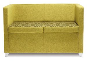 Jack Breakout Seating showing a tub sofa in yellow fabric