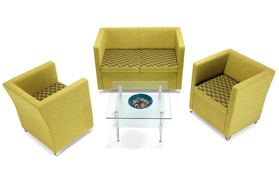 Jack Breakout Seating showing two chairs and a sofa around a coffee table