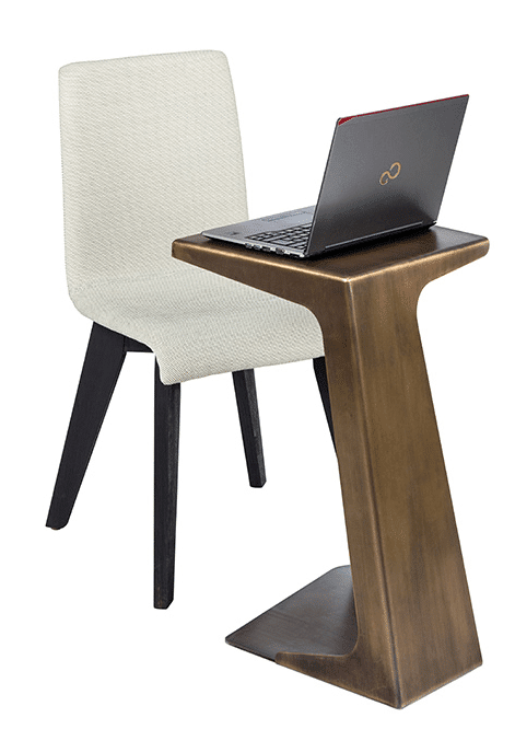 Laptop Table with white side chair