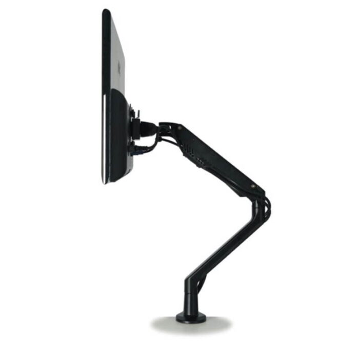 Libero Monitor Arm side view showing monitor in raised position