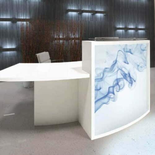 Light Reception Desk - Curved Right Hand