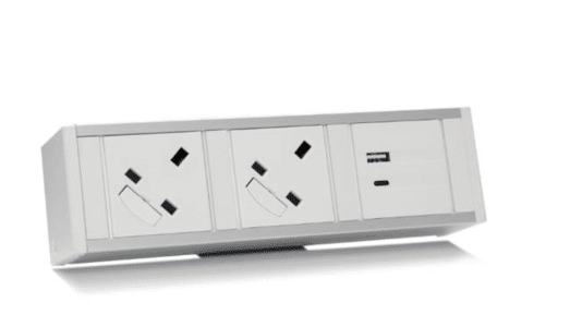 Linear Power Module With 2 x UK Power Sockets And USB A+C Charger