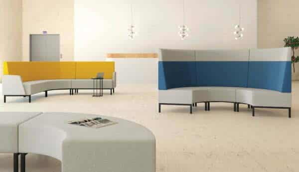 Image of soft seating units for hybrid working breakout space