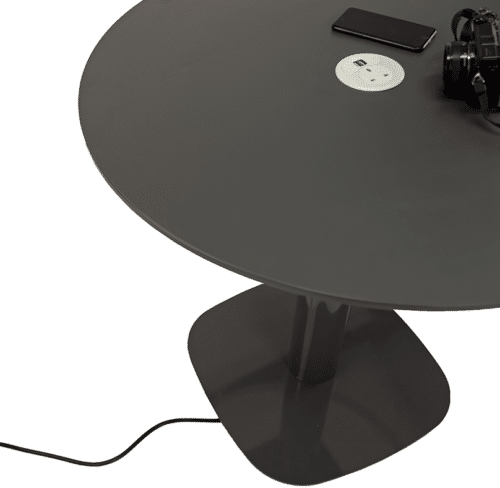 Mono Table with solo power module and cable management in the leg