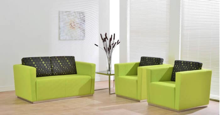 Nero Seating showing a sofa and two chairs in a waiting area