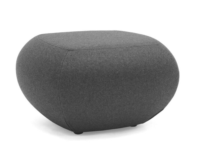 Nugget Stool with grey upholstery