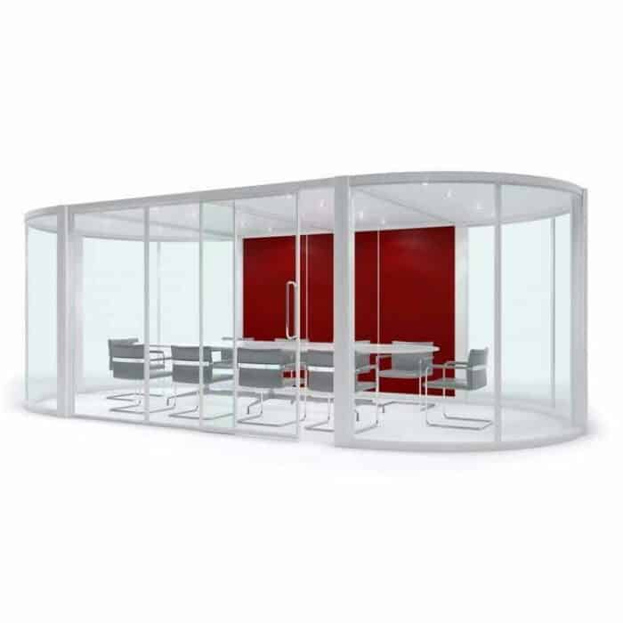 Office Meeting Pod with glazed and solid walls, ideal for larger meetings