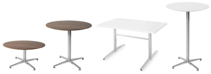 Pitch Table range showing round and rectangular tables